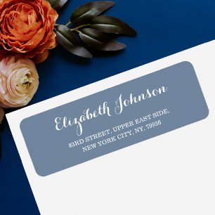 Create Custom Elegant Dusty Blue Return Address