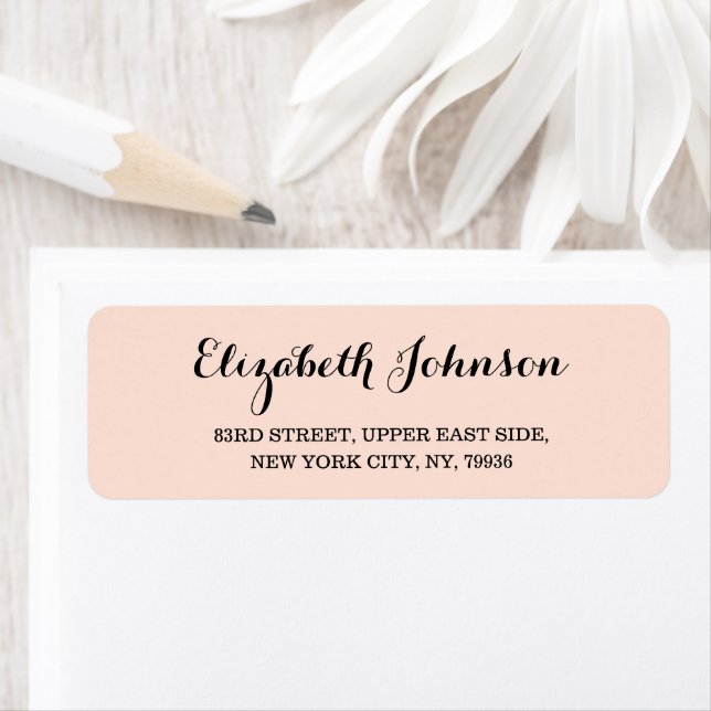 Create Custom Elegant Rose Gold Return Address (Insitu)