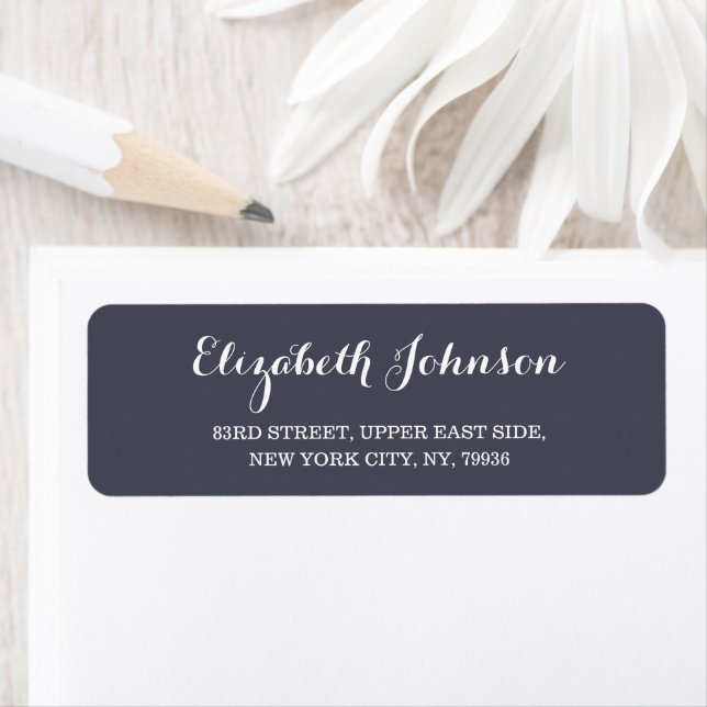 Create Custom Elegant Rustic Purple Return Address (Insitu)