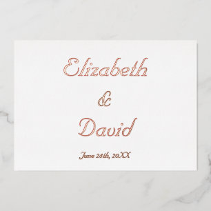 Create Custom Elegant Wedding RSVP Rose Gold