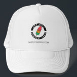 Create Custom Logo Brand Business Employee Swag Trucker Hat<br><div class="desc">Add your brand logo and custom text to this trucker hat that's perfect for creating brand awareness or as an advertising medium. Available in other colours and sizes. No minimum order quantity and no setup fee.</div>
