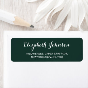Create Custom Modern Elegant Green Return Address