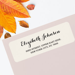 Create Custom Modern Elegant Ivory Return Address