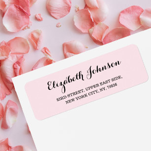 Create Custom Modern Elegant Pink Return Address