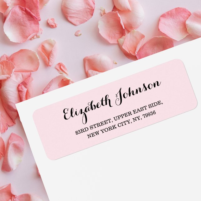 Create Custom Modern Elegant Pink Return Address (Create Custom Modern Elegant Pink Return Address Label)