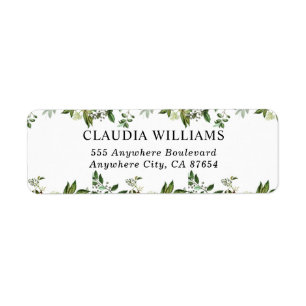 Create Custom Modern Elegant  Return Addres Label