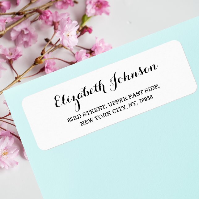 Create Custom Modern Elegant Return Address Label (Create Custom Modern Elegant Return Address Label)