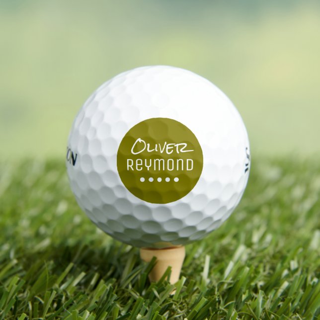 Create Custom Name Best Golfer's Olive Golf Balls (Insitu Tee)