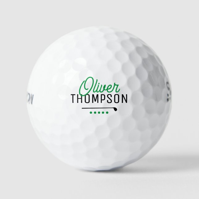 Create Custom Name Gift for Dad Golfer Golf Balls (Front)