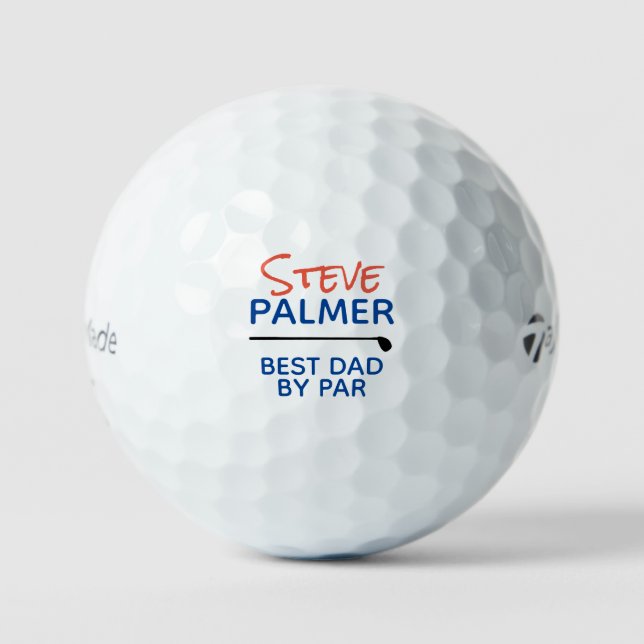 Create Custom Name Golf Ball for Best Dad by par (Front)