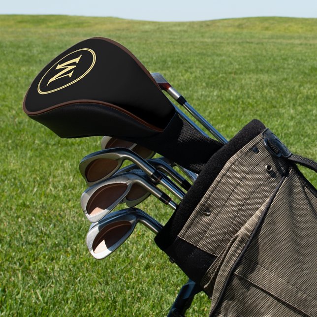Create Custom Personalized Black Gold Monogrammed Golf Head Cover (Create Custom Personalized Black Gold Monogrammed Golf Head Cover)