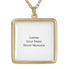 Create Custom Personalized Gold Finish Round Photo