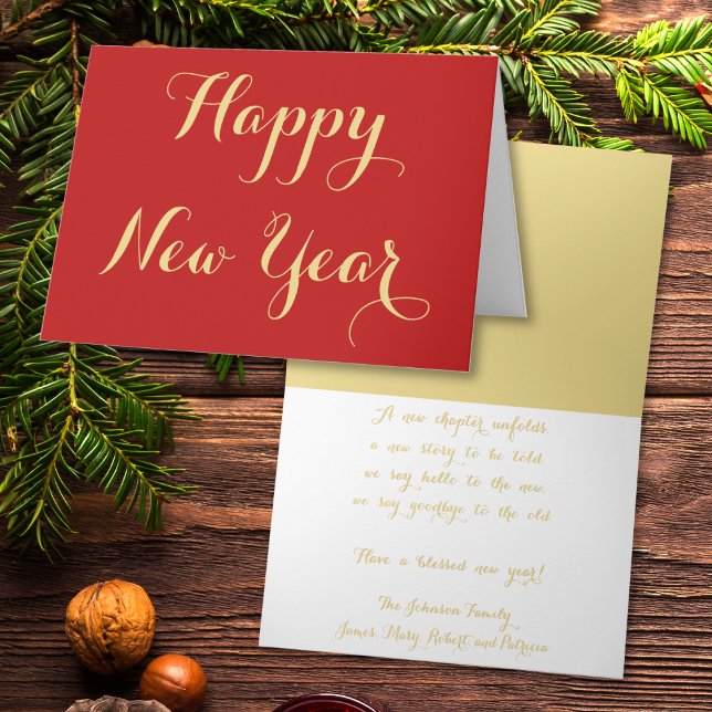 Create Custom Personalized Happy New Year Greeting Holiday Card (Create Custom Personalized Happy New Year Greeting Holiday Card)