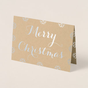 Create Custom Personalized Merry Christmas Holiday Foil Card