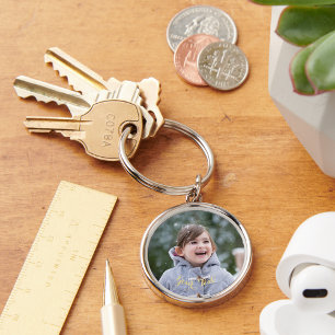 Create Custom Personalized Photo and Text Keychain