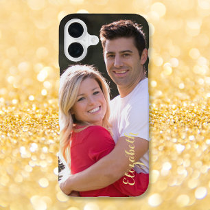 Create Custom Personalized Photo Monogram Slim Fit iPhone 16 Plus Case
