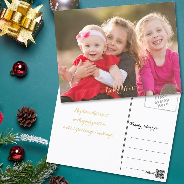 Create Custom Personalized Photo Text Postcard (Create Custom Personalized Photo Text Postcard)