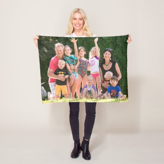 Create Custom Personalized Soft Cozy Comfy Photo Fleece Blanket (In Situ)