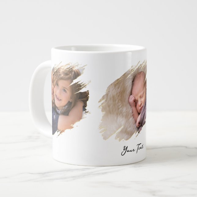 Create Custom Photo and Text Jumbo Size Tea Chilli Large Coffee Mug (Front Left)