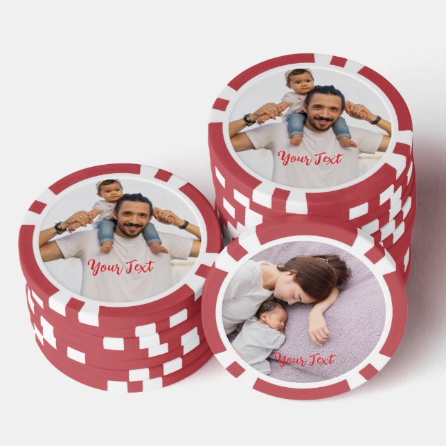 Create Custom Photo Home Tournament Game Night Poker Chips (Stack)