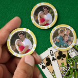 Create Custom Photo Home Tournament Game Night Poker Chips<br><div class="desc">Create your own custom, personalized, elegant faux gold font / typography, monogrammed, photo poker chips, in 9 vibrant colours, and featuring textured surface for easy stacking. To customize, simply add your favourite family / couple / kids / pets / wedding / travel photo to the front & the back, and...</div>