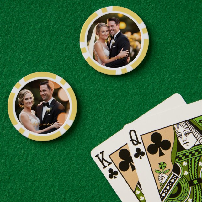 Create Custom Photo Home Tournament Wedding Poker Chips (Poker Table (Double))