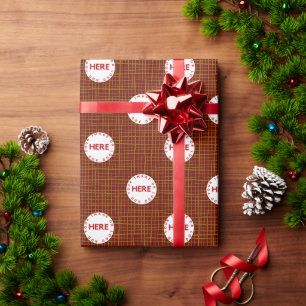 Create Custom Photo   Logo Red Gold Weave Wrapping Paper