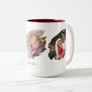 Create Custom Photo Text Two-Tone Tea Coffee Mug
