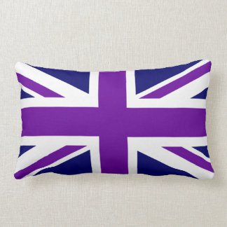 Create Custom Purple Union Jack Lumbar Pillow