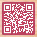 Create Custom QR Code Business Website Address URL Square Sticker<br><div class="desc">Create your own custom, personalized, simple, cool, modern, stylish, minimalist, hassle-free, easy-to-use, rustic burgundy and white colour, business company organization corporate website address URL QR Code square stickers. To customize, simply type your business / company / small business / wedding website address, and the QR Code generator will automatically create...</div>
