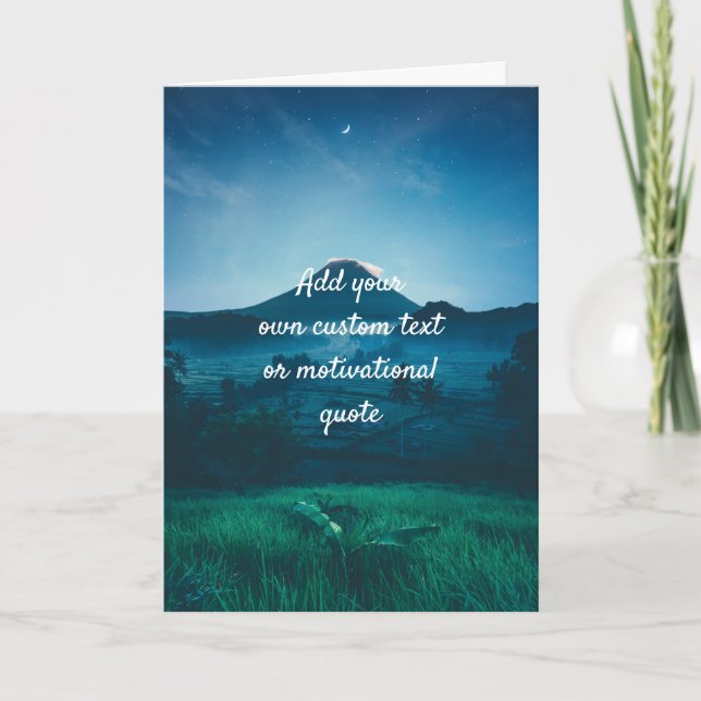 Create Custom Quote - Mountain at Dusk Card (Front)