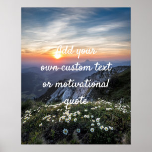 Create Custom Quote Poster - Mountain Sunset