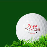 Create Custom Red Name Golf Ball . Elegant Golfer<br><div class="desc">For those of you who are addicted to golf balls,  this is a really cool idea...  a personalized golf ball for a stylish golfplayer...  a simple and elegant red monogram.</div>