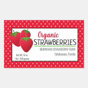 Create Custom Strawberry Food Packaging Sticker