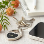 Create Custom Stylish Gold Monogram Birthday Heart Keychain<br><div class="desc">Create your own custom, personalized, monogrammed, chic, stylish, elegant faux gold typography script, classy, silver-coloured, metal heart keychain / keyring. Simply type in your name / kids name / family name / company name, to customize. Makes a great gift for birthday, graduation, mothers day, fathers day, christmas, holidays, wedding, marriage...</div>