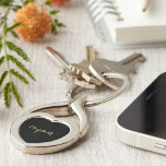 Create Custom Stylish Gold Monogram Birthday Heart Keychain<br><div class="desc">Create your own custom, personalized, monogrammed, chic, stylish, elegant faux gold typography script, classy, silver-coloured, metal heart keychain / keyring. Simply type in your name / kids name / family name / company name, to customize. Makes a great gift for birthday, graduation, mothers day, fathers day, christmas, holidays, wedding, marriage...</div>