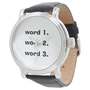 Create custom text simple three words expression watch