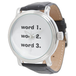 Create custom text simple three words expression watch