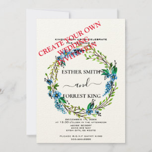 Create Custom Wedding Invitation, DIY Wedding Card