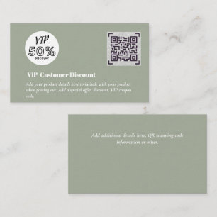 Create Customer VIP Discount Packaging QR Codes Enclosure Card