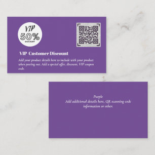 Create Customer VIP Discount Packaging QR Codes Enclosure Card