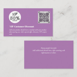Create Customer VIP Discount Packaging QR Codes Enclosure Card