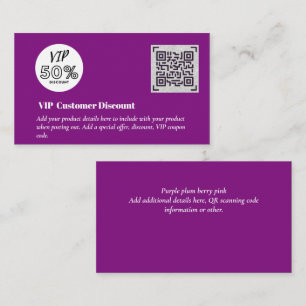 Create Customer VIP Discount Packaging QR Codes Enclosure Card