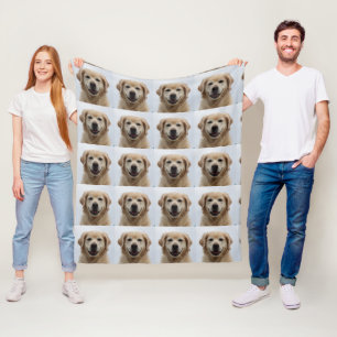 Create Dog Photo Pet Puppy Pattern Fleece Blanket