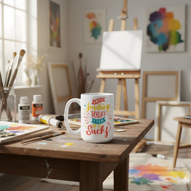 Create Even If It Sucks – Retro Mug (Creator Uploaded)