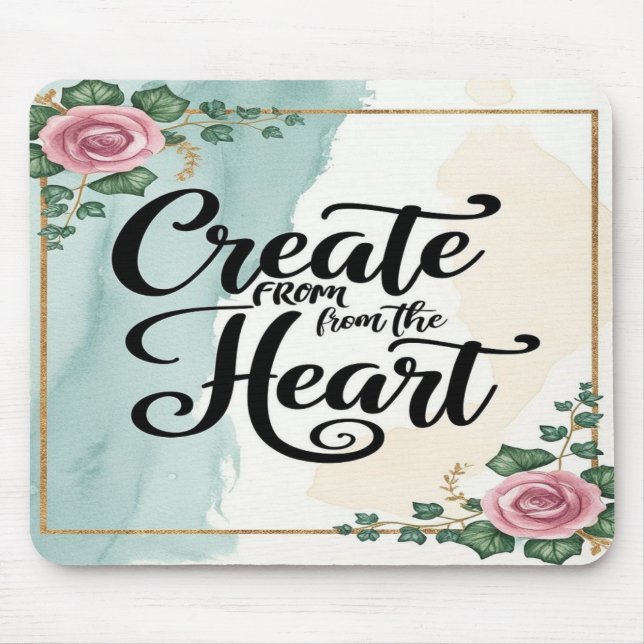 Create From The Heart option 3 Mouse Pad (Front)