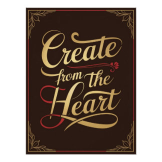 Create From The Heart Poster