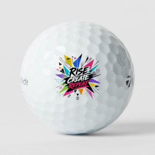 Create Grow Repeat Motivational Typography – Colou Golf Balls
