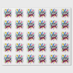 Create Grow Repeat Motivational Typography – Colou Wrapping Paper