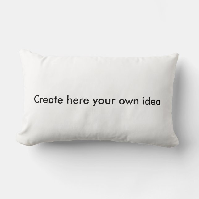 Create here your own idea - by Shirt to Design Lumbar Pillow (Front)